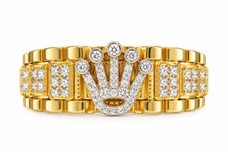 Bicolor Crown Rings – 14K Gold