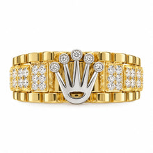 Bicolor Crown Rings – 14K Gold