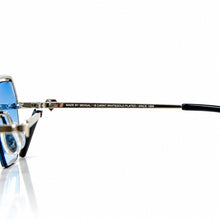 Elite Glasses - Whitegold plated | Polished Diamond Cuts | Heavenly Blue