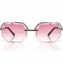 Elite Glasses - Whitegold plated | Polished Diamond Cuts | Lavish Pink