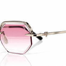 Elite Glasses - Whitegold plated | Polished Diamond Cuts | Lavish Pink