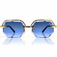 Elite Glasses - Gold plated | Polished Diamond Cuts | Magical Blue