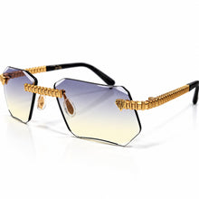 Magic Glasses - Gold Plated | Purple Gradient Shade | Diamond Shape Lens