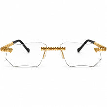 Magic Glasses - Gold Plated | Classy Transparent Shade | Diamond Shape Lens