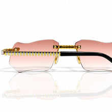 Magic Glasses - Two-Tone Whitegold & Gold Plated | Lavish Pink Shade | Diamond Shape Lens