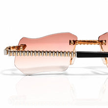 Magic Glasses - Two-Tone Whitegold & Rose Plated | Lavish Pink Shade | Diamond Shape Lens