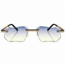 Magic Glasses - Two-Tone Whitegold & Rose Plated | Purple Gradient Shade | Diamond Shape Lens
