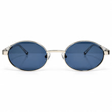 Ovoid Glasses - Whitegold Plated | Dark Grey Shade | Polished Diamond Cut Lens