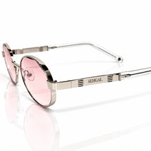 Ovoid Glasses - Whitegold Plated | Lavish Pink Shade | Polished Diamond Cut Lens