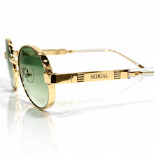 Ovoid Glasses - Gold Plated | Luxury Green Shade | Diamond Cut Lens