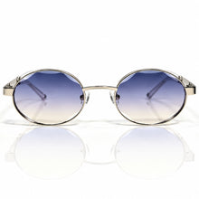 Ovoid Glasses - Whitegold Plated | Purple Gradient Shade | Polished Diamond Cut Lens