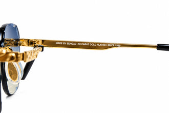 Nugget Glasses - Gold plated | Polished Diamond Cuts | Blue to Beige