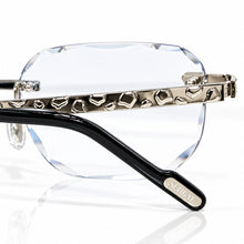 Nugget Glasses - Whitegold plated | Polished Diamond Cuts | Classy Transparent