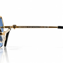 Elite Glasses - Gold plated | Polished Diamond Cuts | Magical Blue