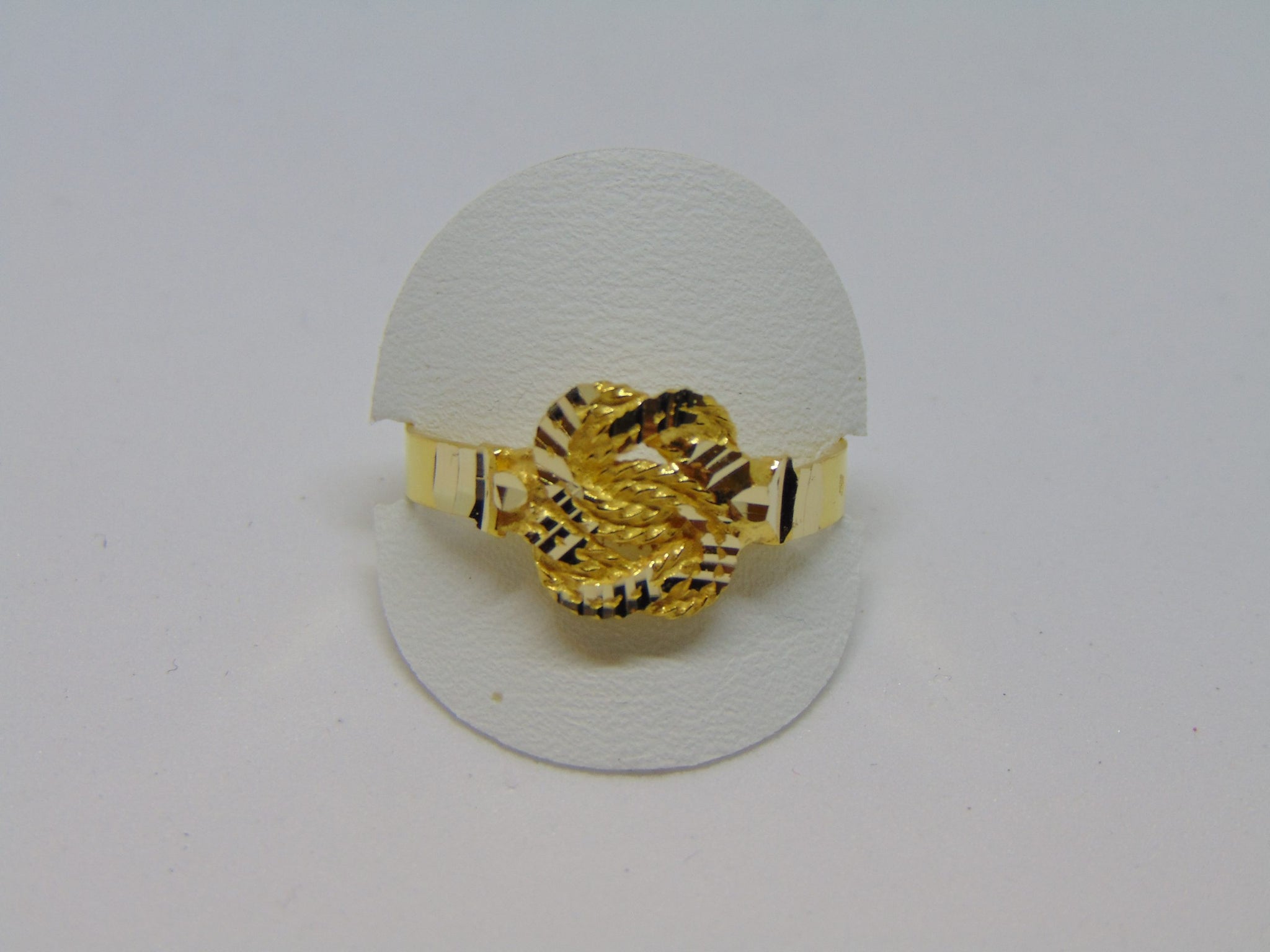 Heren Mattenklopper Ring 033 Zilver - gold plated