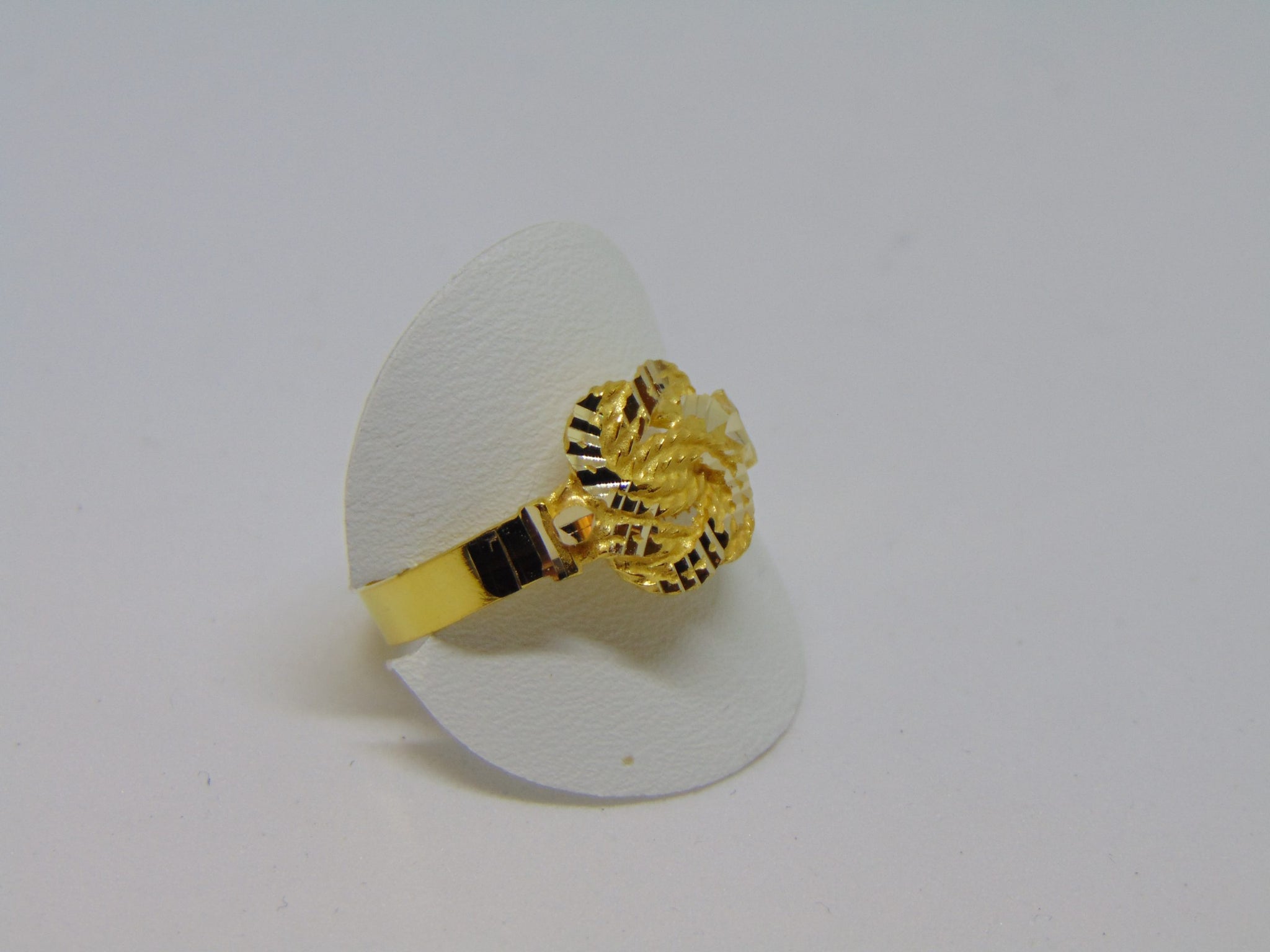 Heren Mattenklopper Ring 033 Zilver - gold plated