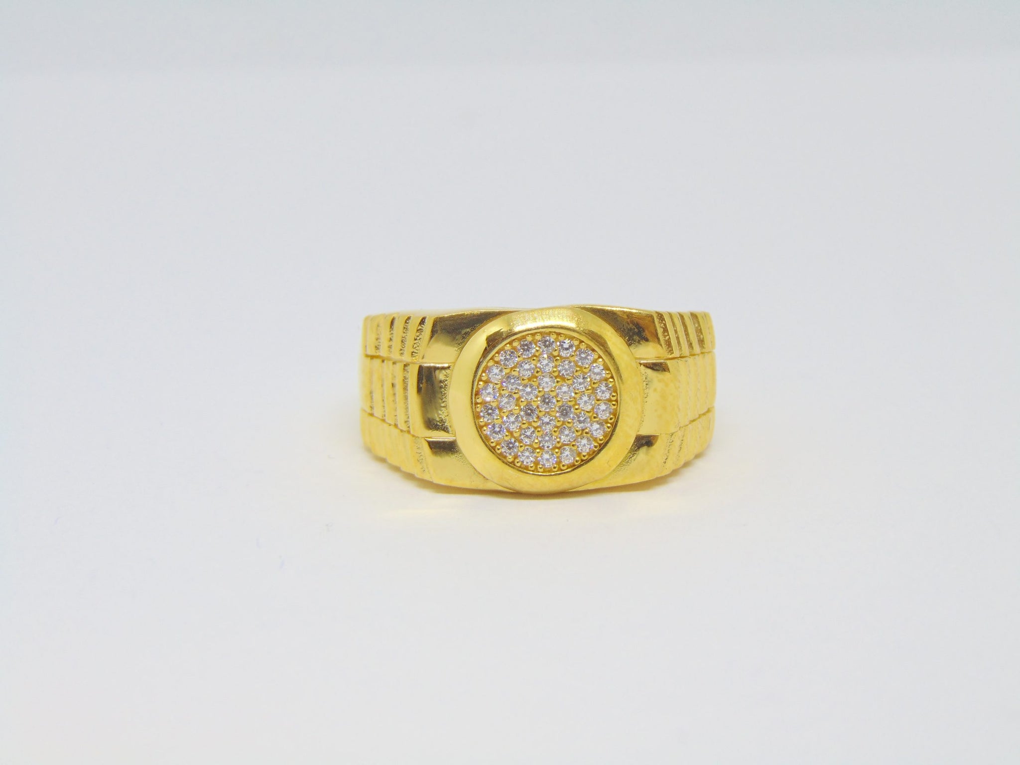 Herenring Zilver - Gold plated 040