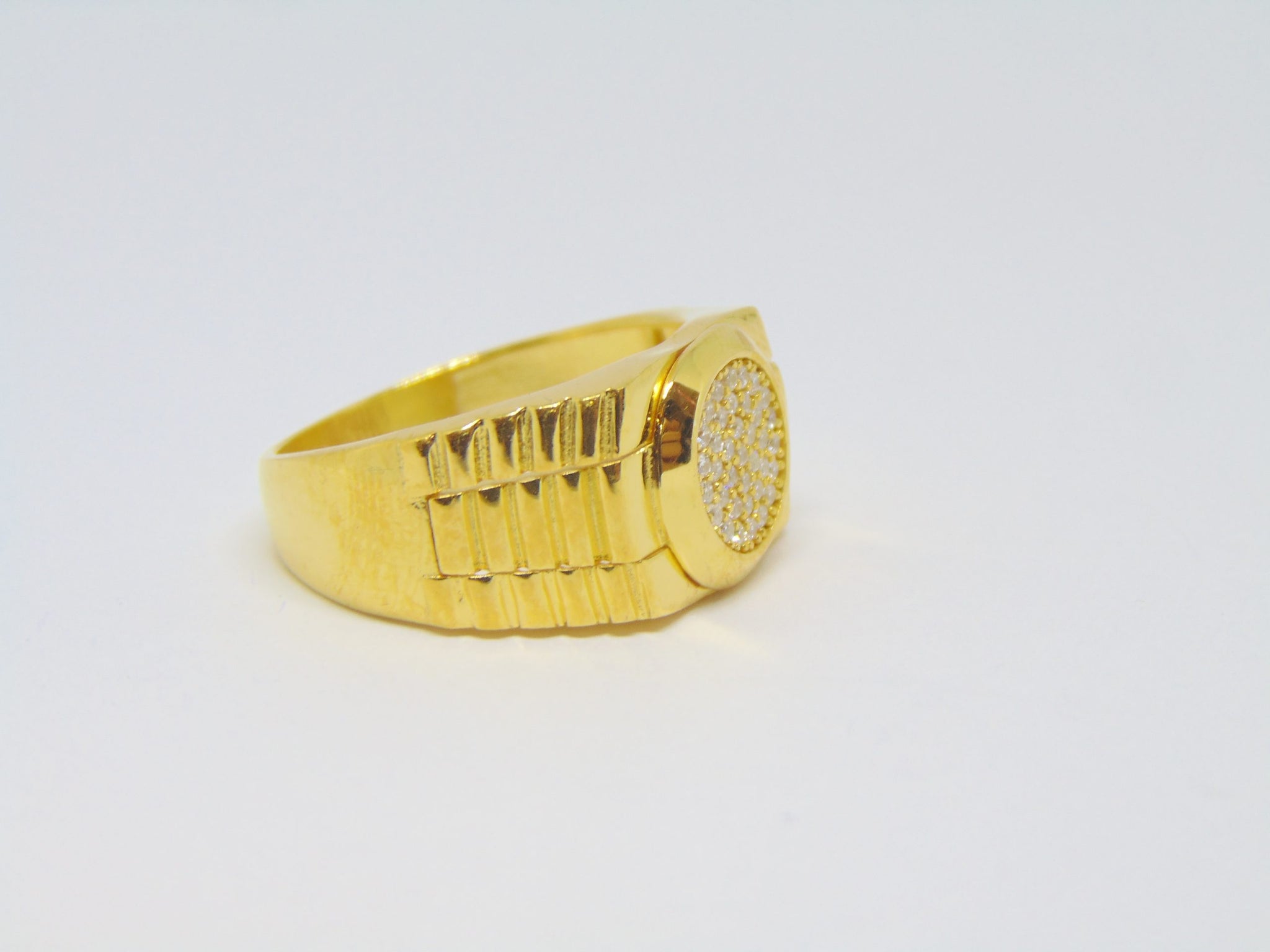 Herenring Zilver - Gold plated 040