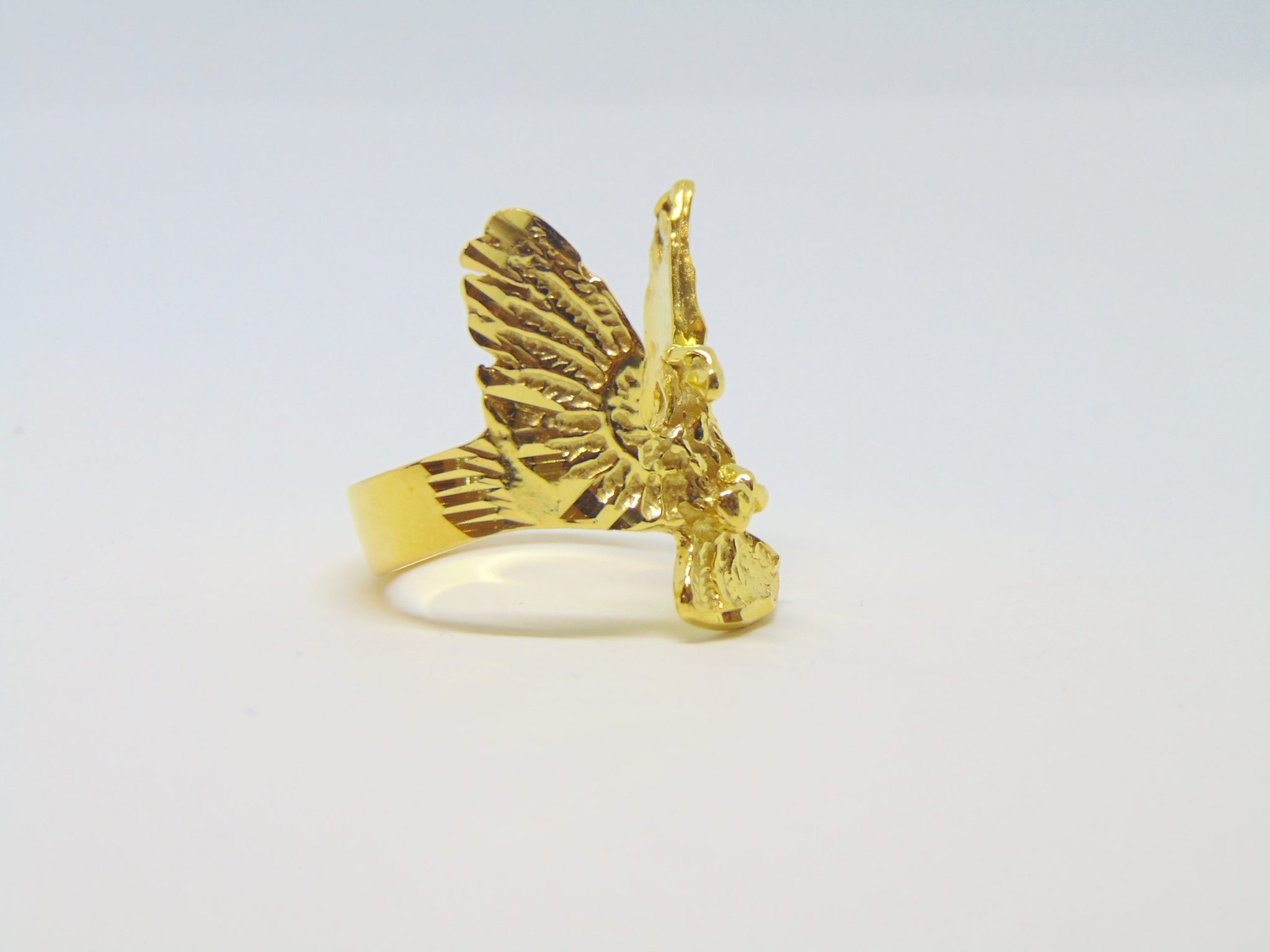 Adelaar ring Zilver - Gold plated 041