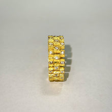 Icy Rolex-Link Ring - Zirkonia - Silver 925 gold plated