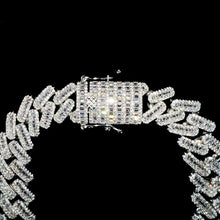 Baguette Cuban Prong Link Chain - 60cm / 15mm - Silver 925 - Sehgal Dubai Collection