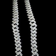 Baguette Cuban Prong Link Chain - 60cm / 15mm - Silver 925 - Sehgal Dubai Collection