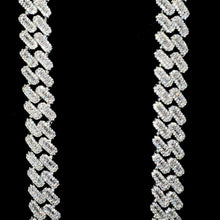 Baguette Cuban Prong Link Chain - 60cm / 12mm - Silver 925 - Sehgal Dubai Collection