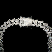 Baguette Cuban Prong Link Chain - 60cm / 10mm - Silver 925 - Sehgal Dubai Collection