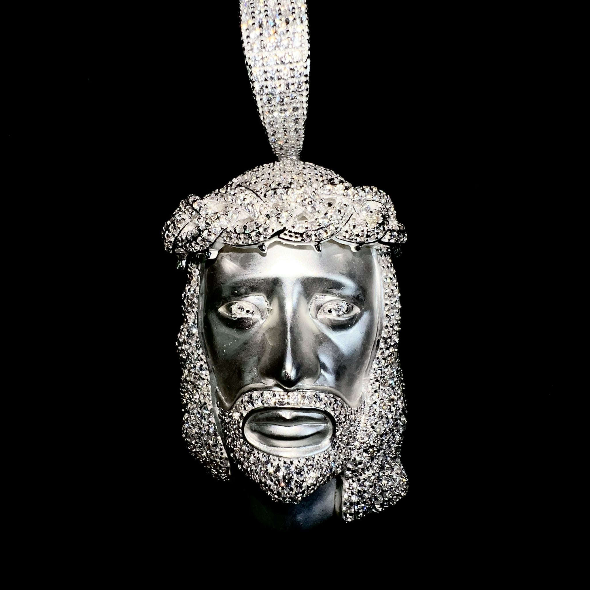 Iced Out Jesus Pendant - Silver 925 - Sehgal Dubai Collection