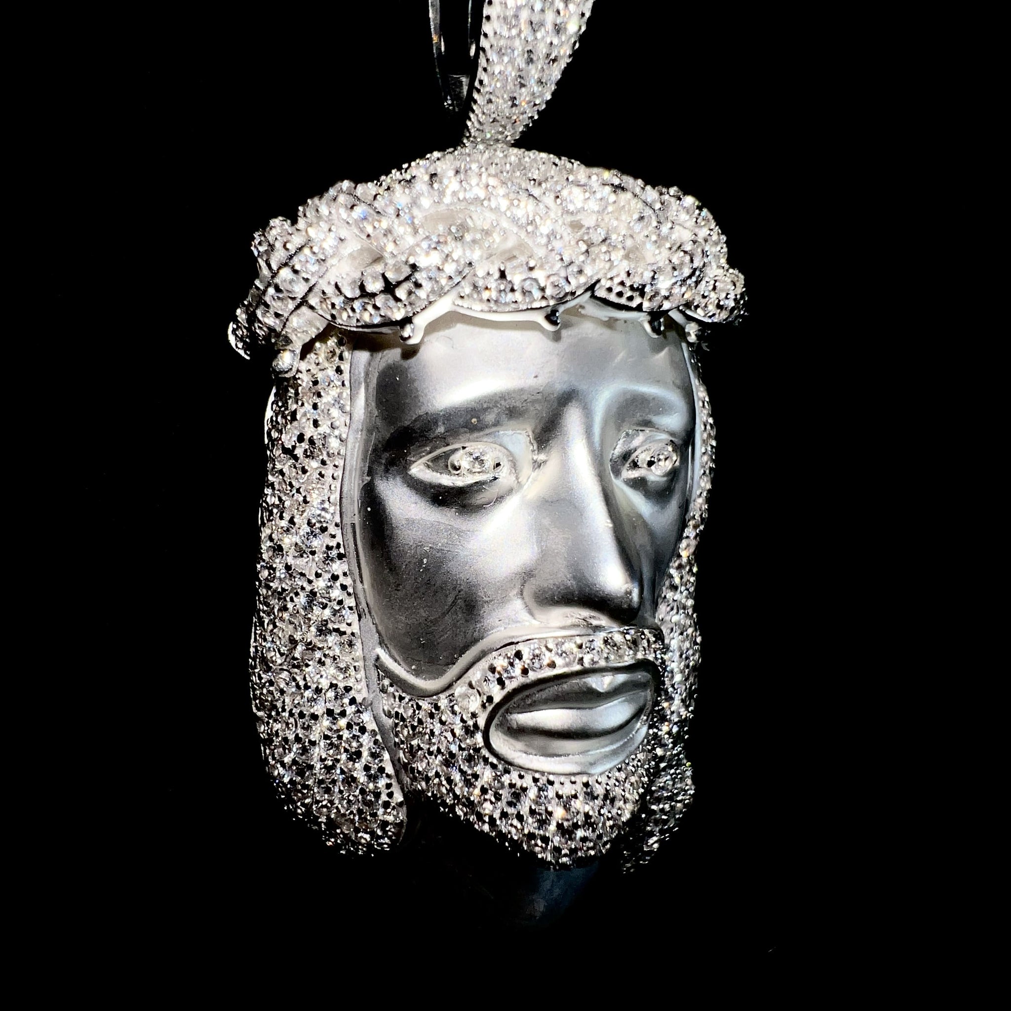 Iced Out Jesus Pendant - Silver 925 - Sehgal Dubai Collection