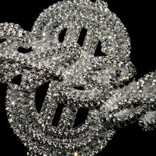 Iced Out Dollar-Cash Pendant - Baguettes - Silver 925 - Sehgal Dubai Collection