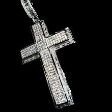 Iced Out Baguette Cross Pendant - Silver 925 - Sehgal Dubai Collection