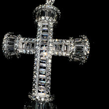 Iced Out Baguette Cross Pendant - Silver 925 - Sehgal Dubai Collection