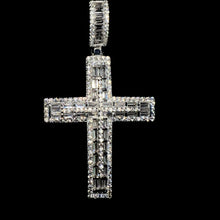 Iced Out Baguette Cross Pendant - Silver 925 - Sehgal Dubai Collection