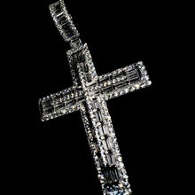Iced Out Baguette Cross Pendant - Silver 925 - Sehgal Dubai Collection
