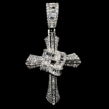 Iced Out Baguette Cross Pendant - Silver 925 - Sehgal Dubai Collection