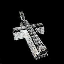 Baguette Iced Out Cross Pendant - Silver 925 - Sehgal Dubai Collection