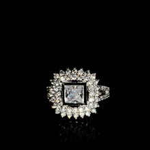 Iced Flower Ladies Ring - Silver 925 - Sehgal Dubai Collection