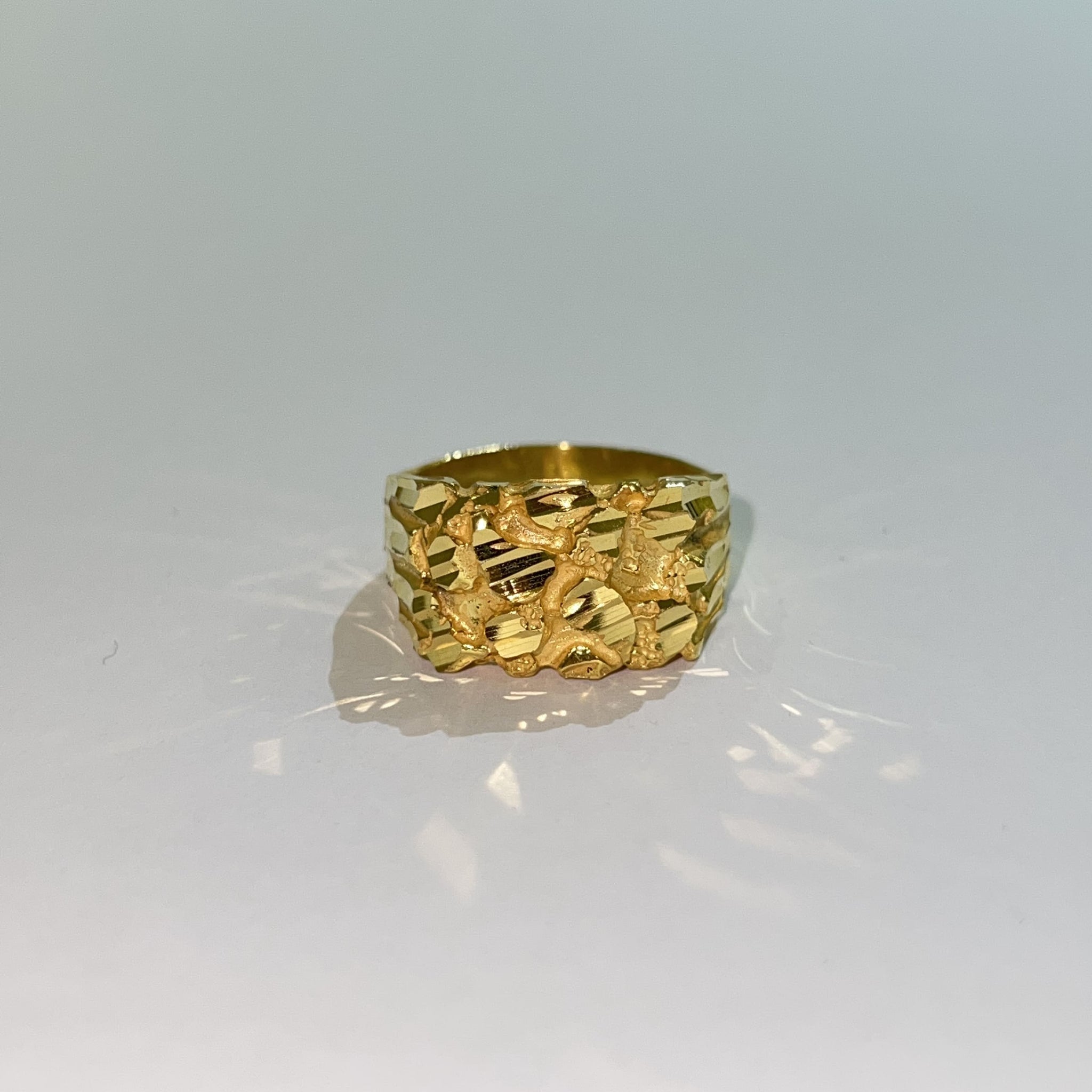 Mid-Size Solid Piet Piet Ring - Classic Model - 14 carat gold
