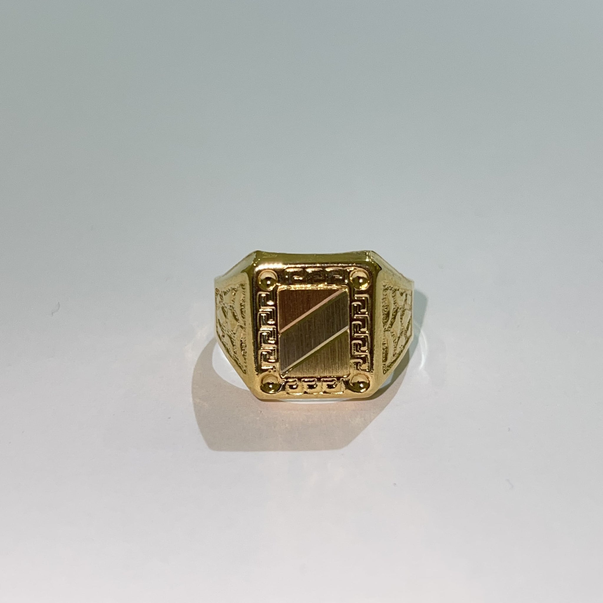 Classic Tricolor Signetring - 18 carat gold