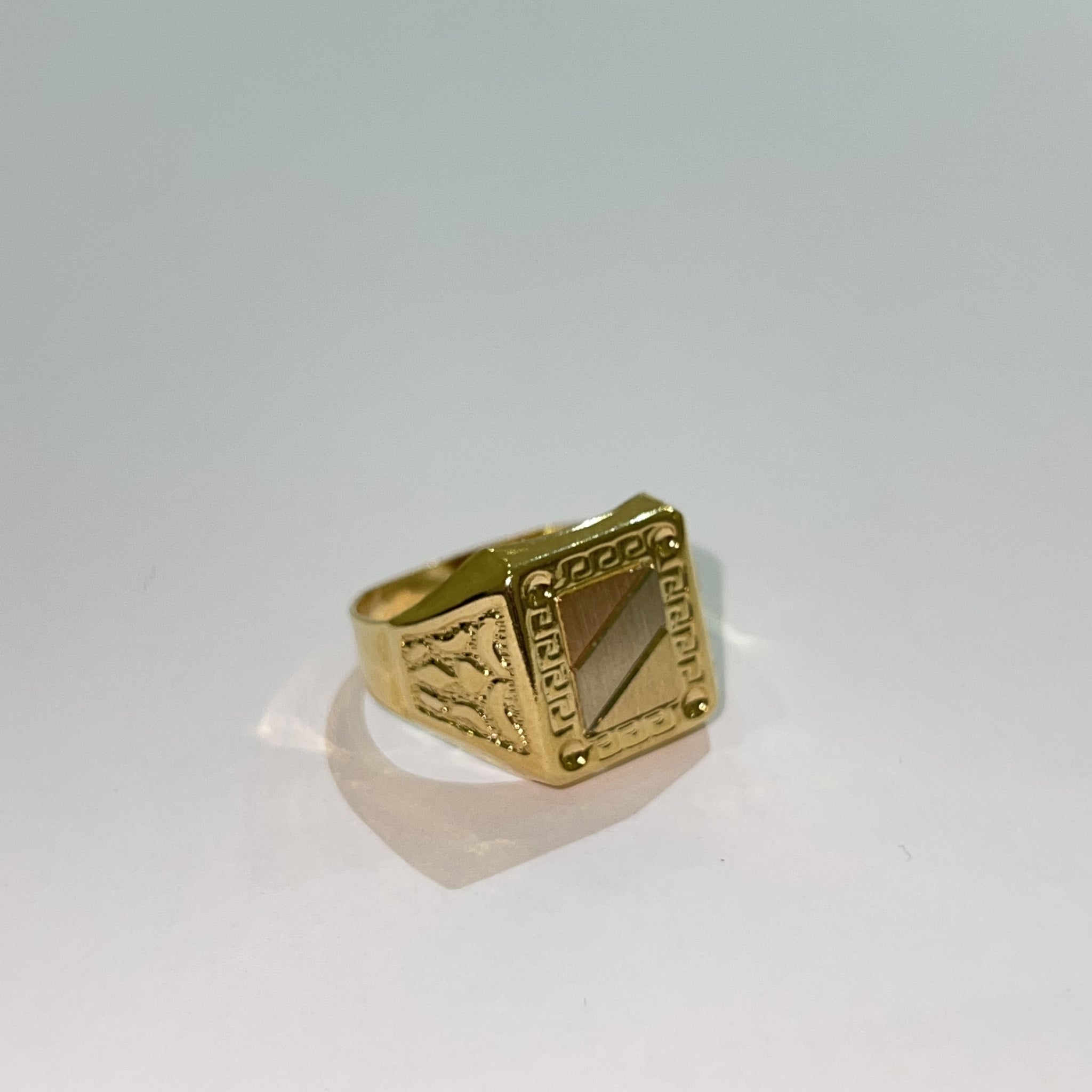Classic Tricolor Signetring - 18 carat gold