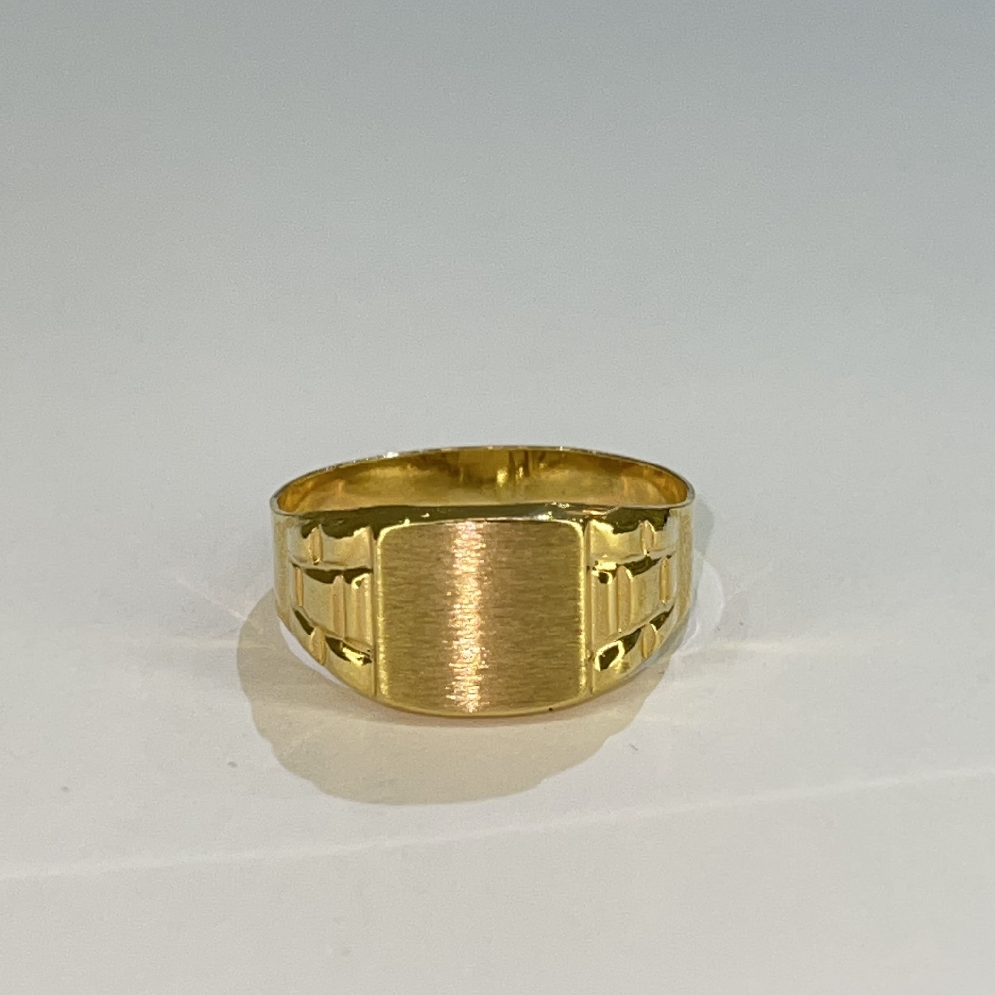 Rolex-Link Signet Ring - 18 carat gold / Engraving possible