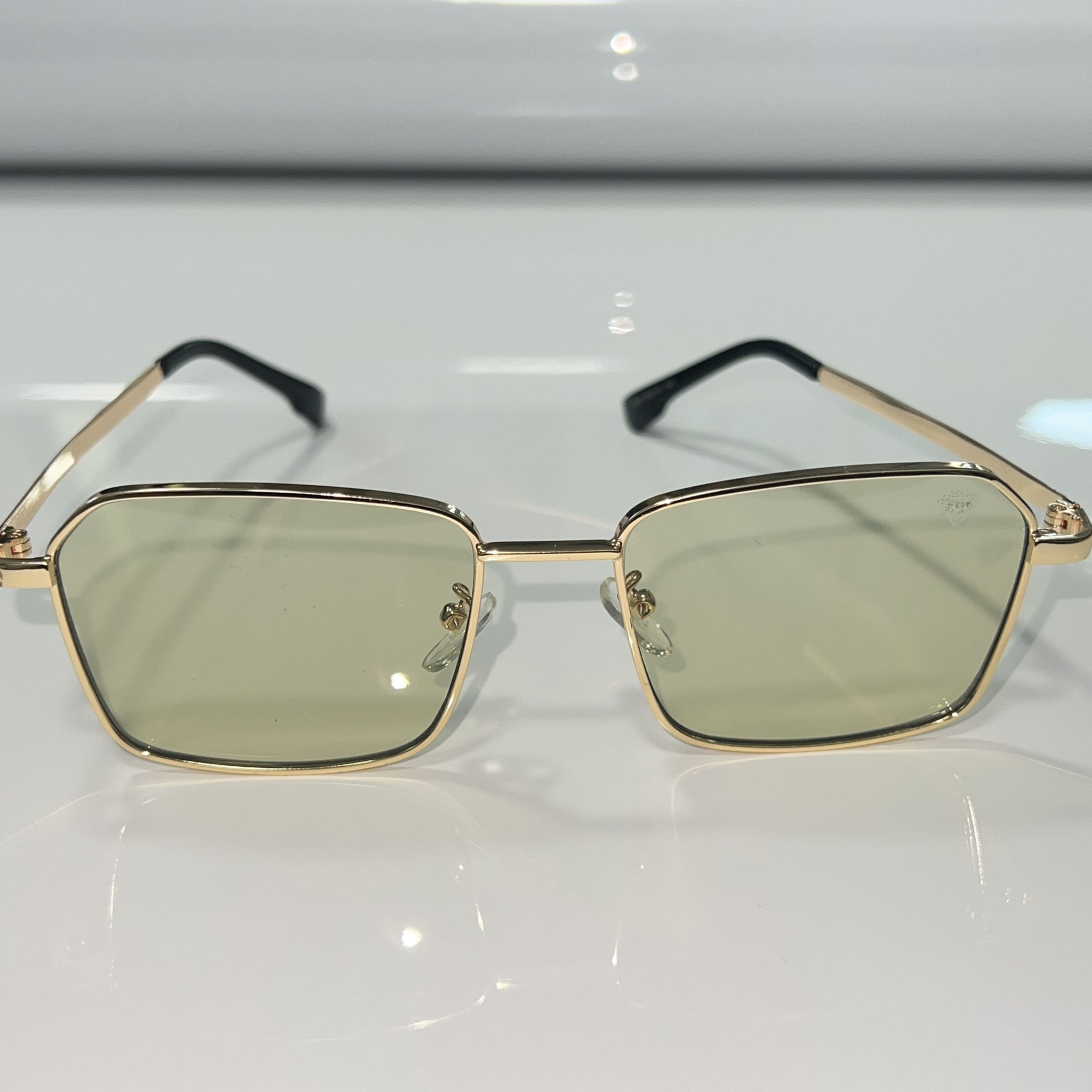 Celebrity Glasses - 14k gold plated - Sehgal Glasses - Green Shade