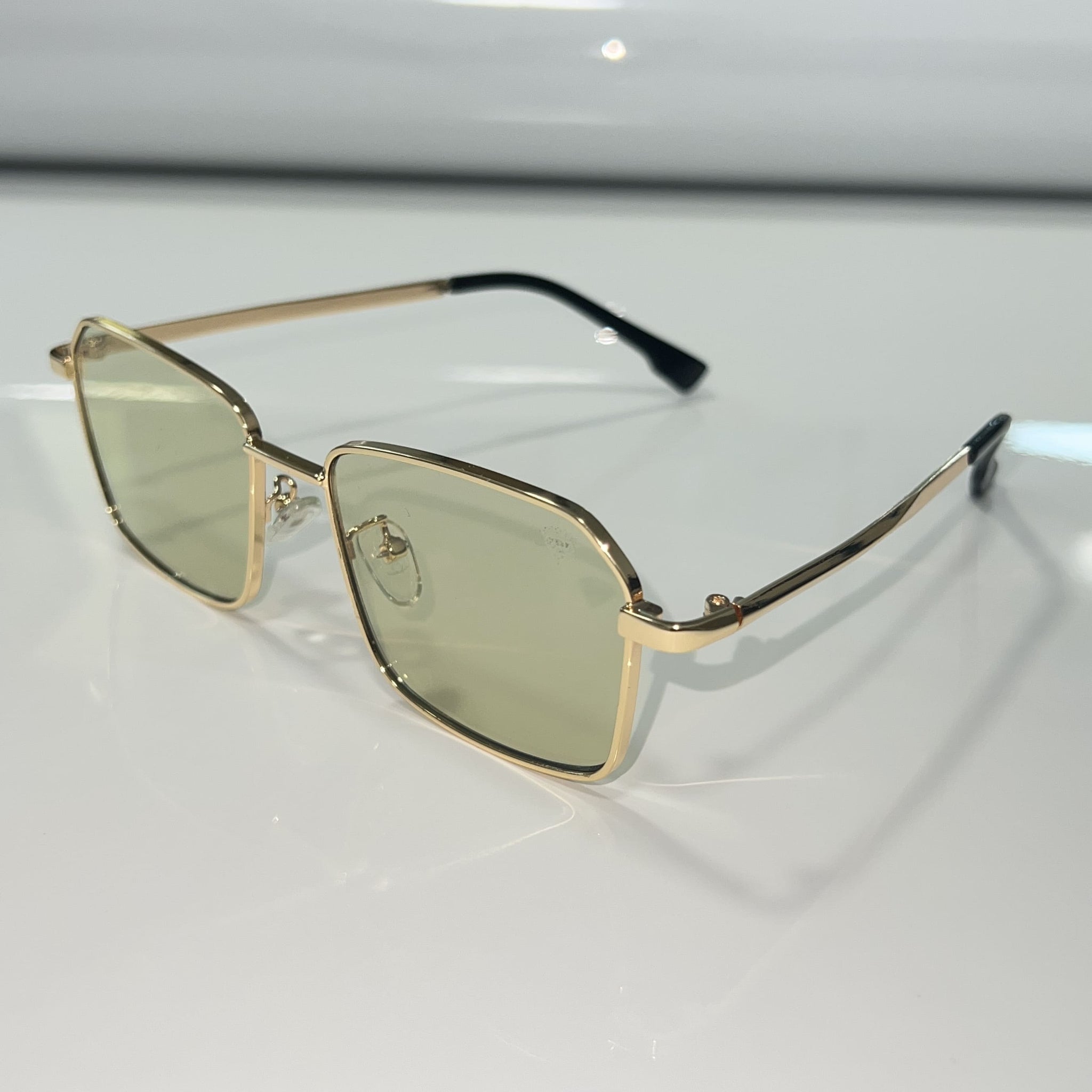 Celebrity Glasses - 14k gold plated - Sehgal Glasses - Green Shade