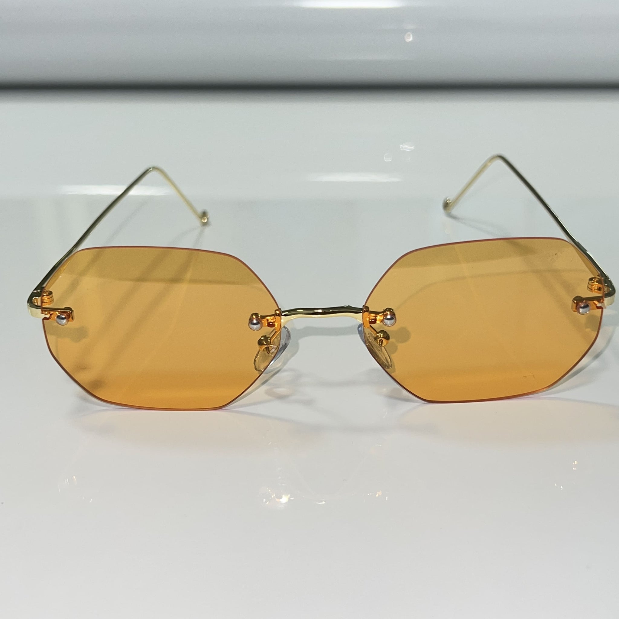 Star Glasses - Sehgal Glasses - 14k gold plated - Orange Shade