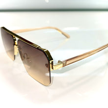 Macho Glasses - gold plated / Silicon Side - Brown Shade - Sehgal Glasses
