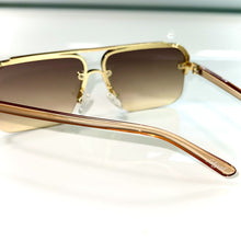 Macho Glasses - gold plated / Silicon Side - Brown Shade - Sehgal Glasses