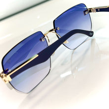 Dubai Glasses - Gold plated / Silicon side - Blue Shade - Sehgal Glasses