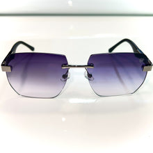 Dubai Glasses - whitegold plated / Silicon side - Blue Shade - Sehgal Glasses