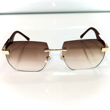Dubai Glasses - gold plated / Silicon side - Brown Shade - Sehgal Glasses